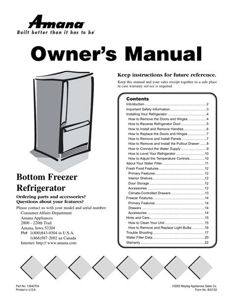Amana LG1101 Manual pdf